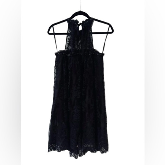 NWT BCBGMaxAzria Y2K Rare Beaded Lace Halter Neck Mini Swing Dress
Size 6 - Picture 2 of 7